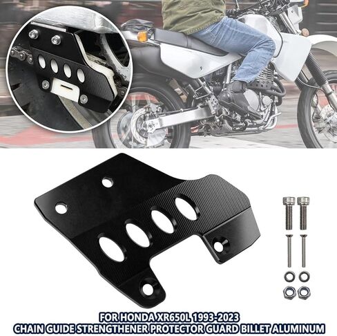 دليل سلسلة السلسلة الخلفية حارس Slider لـ Honda XR650L 1993-2023 ، بليت سلسلة دراجة نارية من الألومنيوم استبدال حماية الحامي القوي (الأسود) in Kuwait