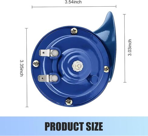 2 PCS Car Snail Air Horn, Car Large-caliber Waterproof Rustproof Snail Air Horn, 12V 300DB ABS Metal Stereo Extra-large Volume Warning Horn, Modified Accessories for Most Cars (Blue) in Saudi Arabia