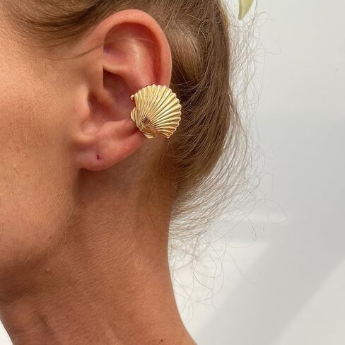 Ear Cuff Earrings for Women Non Piercing Starfish Shell Flower Ears Clip on Dainty Statement Earrings Ocean Beach Summer Jewelry in Kuwait