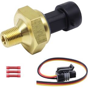 DPFE3 Exhaust Back Pressure Sensor, EBP Sensor 1850353C1 with Wire Harness Compatible with Ford F250 F350 Powerstroke 6.0L 7.3L Diesel 1997-2003 Replace# 1850353 1850353C2 F7TZ-9J460-AA SU2380