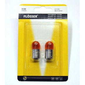 Flosser المتوهج BAU15S RY10W 10W 91402501 انعطاف مصابيح الإشارة مصباح البديل (حزمة 2) مصنوعة في ألمانيا