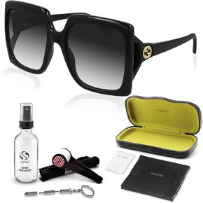 Gucci GG0876S Designer Sunglasses: Elegant Oversize Square Frame Eyewear with Premium eSHADES Kit - Epitome of Luxury and Style