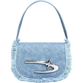 Verdusa Women's Y2K Fringe Handtts Handbags Top Handle Handle Contses