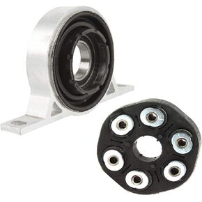 Bapmic Driveshaft Flex Disc Joint + Center Support Bearing Compatible with BMW E60 E61 E63 E64 26117542238