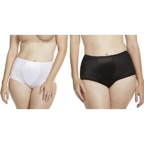 CUPID 4 Pack Light Control Brief with Tummy Panel style 2106 XX-Large Black and White Bundle