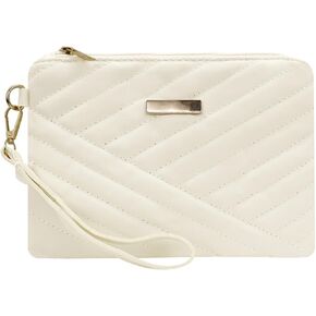 Women’s Wristlet Wallets, Ladies Leather Slim Phone Purse, Large Capacity Zipper Clutch Handbag with Wrist Strap