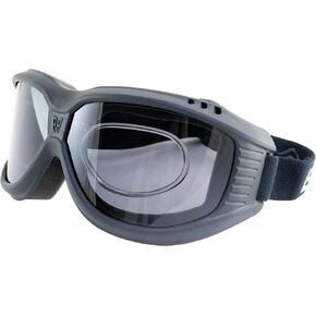 Birdz Eyewear Hawk Over The Glasses Motorcycle Goggles Biker Anti-Fog Smoke Lenses RXable ANSI Z87.1 Safety Rated