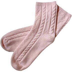 Karen Thomas 100% Pure 3ply Cashmere Softest Sleep Socks Cozy Cable Knit Luxury Fashion in Kuwait