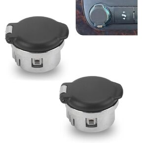 2 PCS Car Careette Wighter Cover ، حامل لوحة معلومات Power Outlet ، قطع الغيار 20983936 25793816 ، متوافق مع شيفروليه GMC كاديلاك (أسود وفضي)