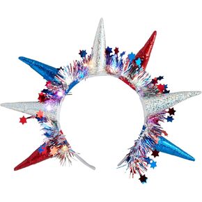 Mud Pie Children's Crown Patriotic Headband; One Size Fits Most