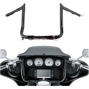 Mofun مسبقًا مسبقًا 12 "شماعات القرد Bagger Grandbars 1 1/4" متوافق مع Harley Touring Street Glide Ultra Limited Electra Glide مع Batwing Fairing ، 2014-2023 Black Black
