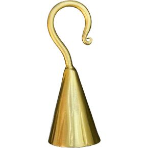 Living Ideas Iron Candle Snuffer, Handmade Vintage Antique Gold, Medieval Wick Flame Extinguisher, Gift for Candle Lovers