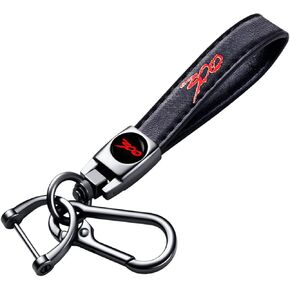 Genuine Leather Car Keychain 300 Emblem Leather Key Chain compatible with Chrysler 300 300C 300S Accessories