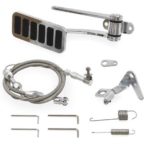Aluminum Throttle Pedal 24" SS Throttle Cable Spring Universal