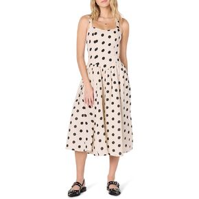 The Drop Women's Balu Feminine Shaped Waist Midi Dress