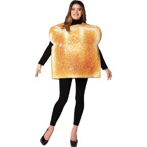 Rasta Imposta Toast Costume Sliced Bread Grilled Toasted Toaster Food Melba Flatbread Naan Dress Up Cosplay Party Costumes, Adult One Size