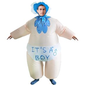 Inflatable Baby Costume Adults Blow Up Costume for Men Women Inflatable Halloween Costumes Baby Shower Party