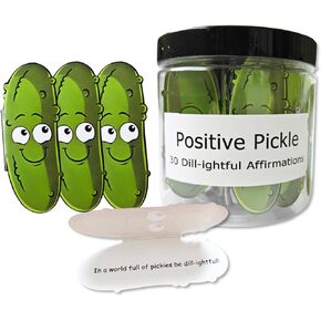 Positive Pickle Jar Emotional Support Affirmation Cards 30PCS Funny Gifts Accessories Kind Notes Dietitian Gift Women Motivational Thoughtfulls Pickles Affirmation Words Bottle Just Because Messages