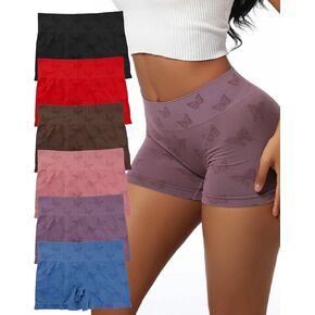 Women's Boy Shorts Underwear for Women High Waisted Polyamide Panties Stretch 6 Pack