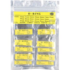 Watch Gaskets, Watch Gasket Kit Waterproof Round Watch Gaskets O Ring Set Rubber Sealing Washers Watch Accessory Size 12-30mm for Watch Back (0.6mm)
