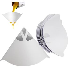 DAXINYANG 100 Pack Paint Filter Cone 120 Micron, Disposable Paint Strainer Paper Cone Fine Mesh Funnel Filter for Automotive Spray Paint Gun Paint Mixing Cup
