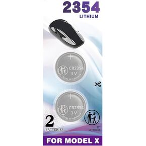 Key Fob Replacement Battery for Tesla Model X & X Plaid (Pack of 2, CR2354 Remote OEM Battery) (Not Compatible with Model Y, Model 3, Model S)
