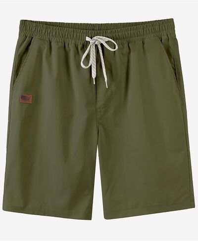 Mens Casual Shorts Summer Drawstring Twill Chino Short Golf Vacation Jogger Elastic Waist Short with 4 Pockets in Saudi Arabia