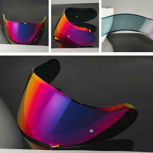Neotec 2 Helmet Visor Replacement.CNS-3 Motorcycle Helmet Shield UV Protection Compatible with Neotec 2 (Photochromic Revo Red+Anti Fog Film) in Kuwait