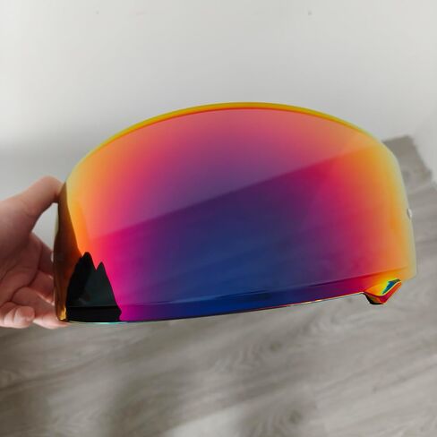Neotec 2 Helmet Visor Replacement.CNS-3 Motorcycle Helmet Shield UV Protection Compatible with Neotec 2 (Photochromic Revo Red+Anti Fog Film) in Kuwait
