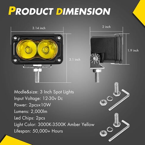 ANGU OFFROAD LED شريط إضاءة تصاعد قوس، 2PCS غطاء عمود عالمي قابل للتعديل LED ضوء العمل جبل قوس حامل المشبك لسيارات الجيب على الطرق الوعرة، شاحنة، سيارات الدفع الرباعي - تثبيت بدون حفر in Saudi Arabia