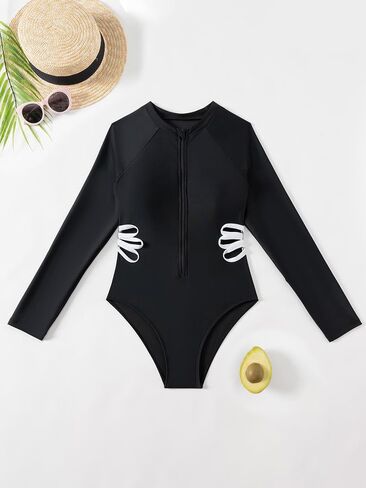 Segt Girl's One Piece Guard Rash Swimeve Swimsuits بدلة السباحة in Kuwait