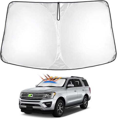 T TGBROS Windshield Sun Shade Custom Fit for 2019-2024 Honda Passport Sport Accessories, SUV, EX-L, Touring, Eliten Sun Shield Reflective Polyester Sun Visor Cover Block Heat and Sun Protection in Saudi Arabia