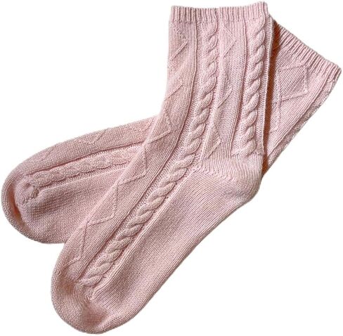 Karen Thomas 100% Pure 3ply Cashmere Softest Sleep Socks Cozy Cable Knit Luxury Fashion in Kuwait