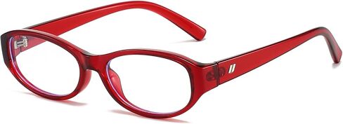 LJCZKA OVAL Blue Light Glocking Glockes for Women Retro Small Oval Frame Glasses Y2K Clear Lens Computer Computer in Kuwait