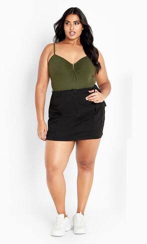 سيتي أنيقة للسيدات البضائع هالة الجيوب الجانبية التنورة الصغيرة in Kuwait