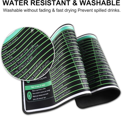 لوحة ماوس كبيرة للألعاب، لوحة ماوس سوداء لخريطة العالم مع قاعدة مطاطية مضادة للانزلاق، لوحة ماوس ألعاب طويلة XXL ممتدة للمكتب، 31.5 × 11.8 بوصة in Kuwait