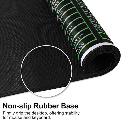 لوحة ماوس كبيرة للألعاب، لوحة ماوس سوداء لخريطة العالم مع قاعدة مطاطية مضادة للانزلاق، لوحة ماوس ألعاب طويلة XXL ممتدة للمكتب، 31.5 × 11.8 بوصة in Kuwait