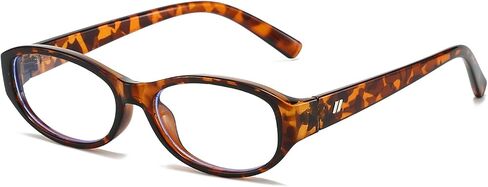 LJCZKA OVAL Blue Light Glocking Glockes for Women Retro Small Oval Frame Glasses Y2K Clear Lens Computer Computer in Kuwait