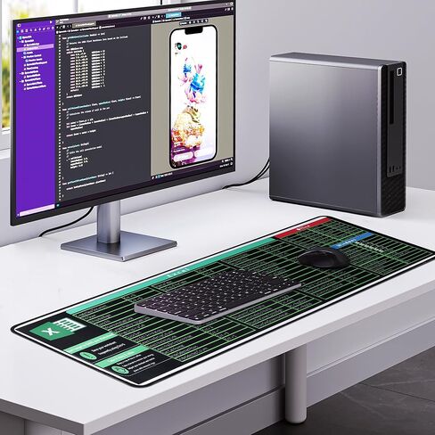 لوحة ماوس كبيرة للألعاب، لوحة ماوس سوداء لخريطة العالم مع قاعدة مطاطية مضادة للانزلاق، لوحة ماوس ألعاب طويلة XXL ممتدة للمكتب، 31.5 × 11.8 بوصة in Kuwait