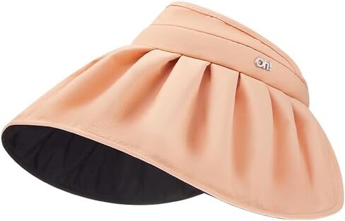 Sun Visor Hat for Women Wide Brim Foldable UPF 50+ Roll Up Packable Ponytail Shell Hats in Saudi Arabia