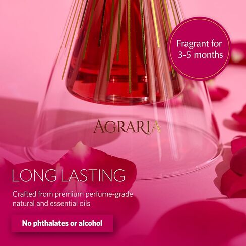 Agraria Lavender & Rosemary Reed Diffuser Set, 12 Reeds Essential Oil Scent Diffuser for Home Fragrance, Gift Box in Saudi Arabia