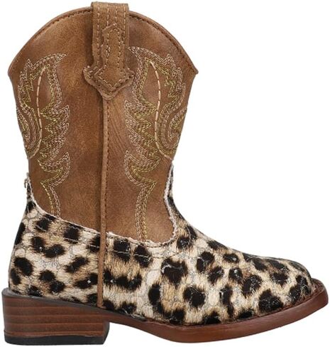 ROPER Toddler Girls Glitter Leopard Square Toe أحذية غير رسمية في العجل - بني in Saudi Arabia