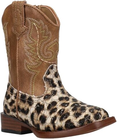 ROPER Toddler Girls Glitter Leopard Square Toe أحذية غير رسمية في العجل - بني in Saudi Arabia
