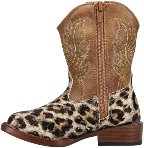 ROPER Toddler Girls Glitter Leopard Square Toe أحذية غير رسمية في العجل - بني in Saudi Arabia