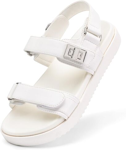 DREAM PAIRS Girls Sandals Casual Open Toe Two Adjustable Strapped Sandals with Hook and Loop for Little Kid/Big Kid in Saudi Arabia