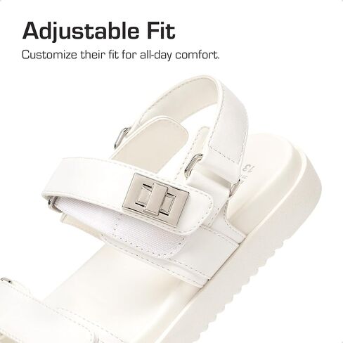 DREAM PAIRS Girls Sandals Casual Open Toe Two Adjustable Strapped Sandals with Hook and Loop for Little Kid/Big Kid in Saudi Arabia