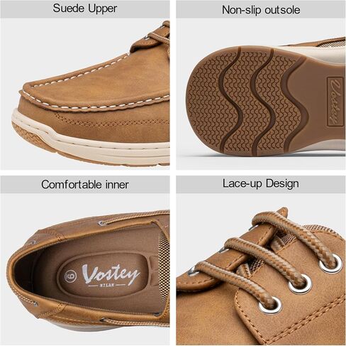 المتسكعون في Vostey للرجال و slip-ons 3-eye boat shoes رجال مريحون متسكعون غير رسميين للرجال in Kuwait