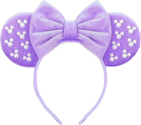 Aladdi Glittery Mouse Ears Headband - Genie & Lamp Theme Park Ears Headbands for Women, Girls, Boys - Costume Accessory for Halloween, Cosplay & Park Trips（Blue Diamonds） in Saudi Arabia