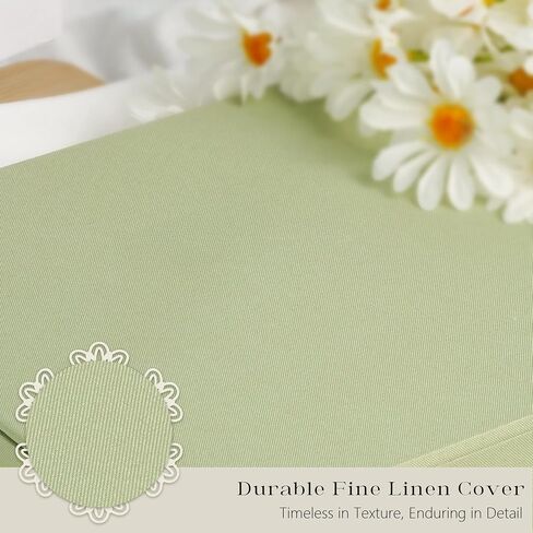 Vienrose Photo Album Linen Cover 4x6 with Writing Areas 300 Pockets Picture Albums Photos Book with Slipcase Metal Stickers Tweezers Ruler for Wedding Family Baby Anniversary Travel Graduction Green in Saudi Arabia