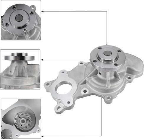 AW6691 Water Pump 3.5L 3.7L V6 For Ford F-150 2011-2016,Expedition 2015-2017,Lobo 2015-2018,Transit-150 Transit-250 2015-2020,Mustang 2016-2017,Lincoln Navigator 2015-2017 Bolt pulley flange in Saudi Arabia